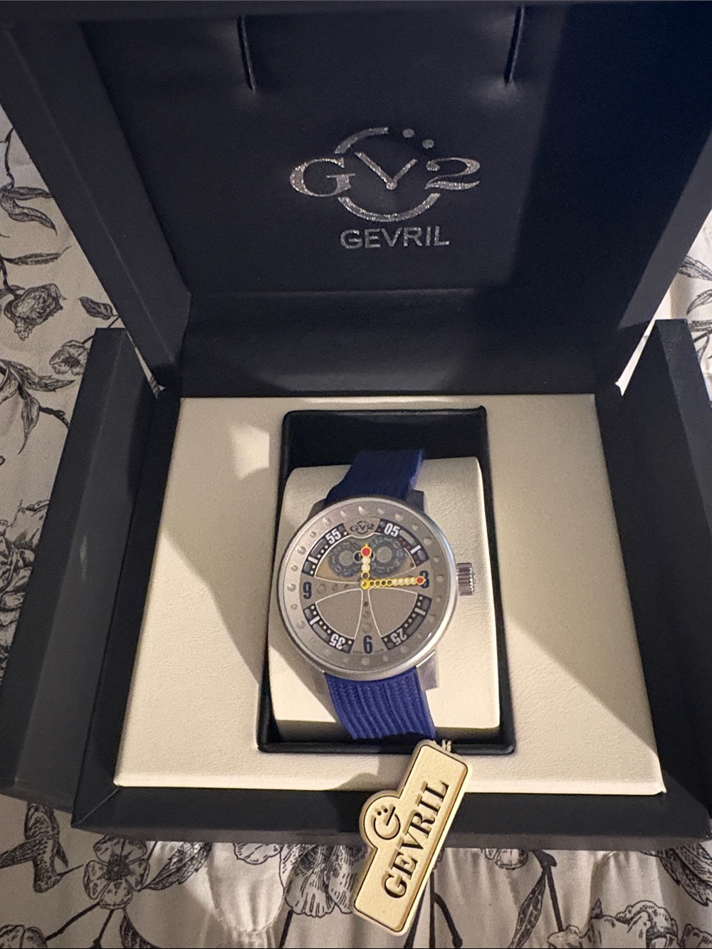 Gevril Men’s Blue Strap Automatic Watch